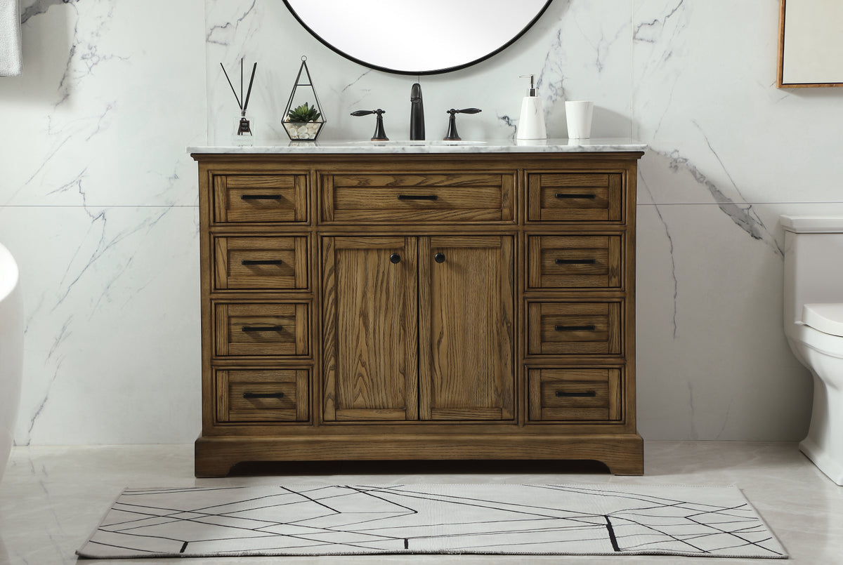 48 inch Single bathroom vanity in driftwood