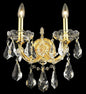 Maria Theresa 2 light Gold Wall Sconce Clear Royal Cut Crystal