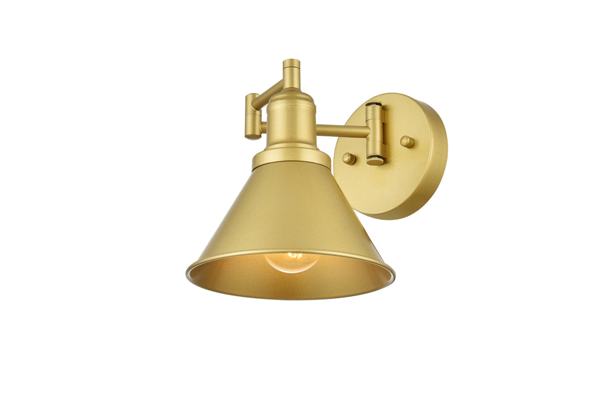 Judson 1 light Brass swing arm wall sconce