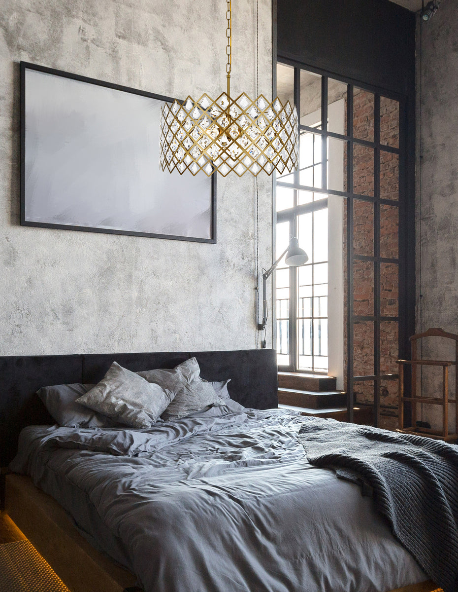 Lyla 21 inch pendant in brass