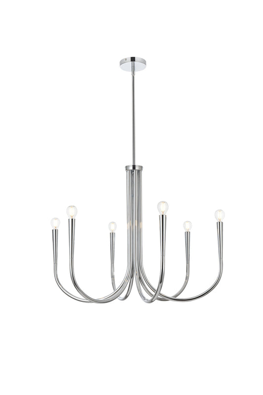Layne 30 inch chandelier in Chrome