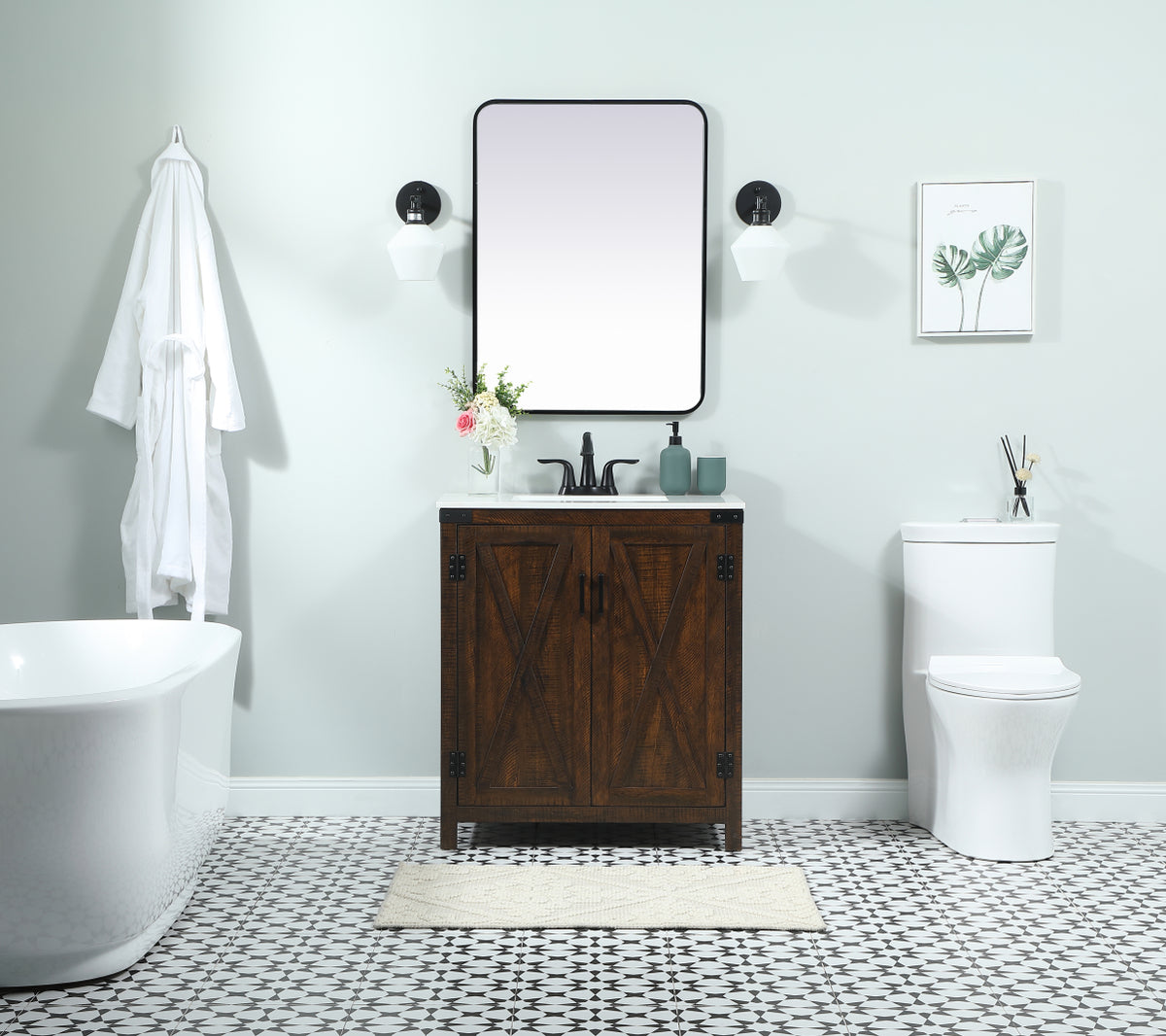 30 inch Single bathroom vanity in expresso