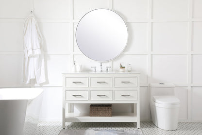 48 inch Single bathroom vanity in white