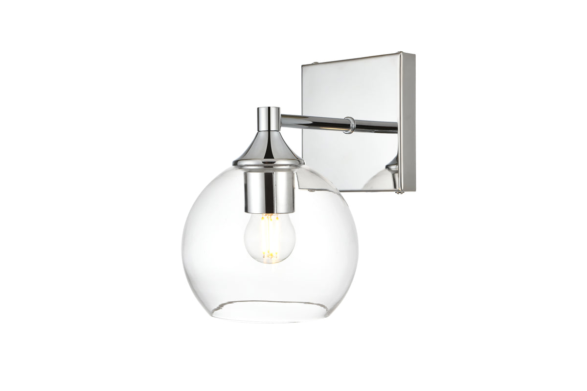Foster 1 light Chrome and Clear Bath Sconce