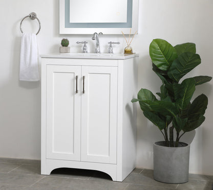 24 inch Single Bathroom Vanity in White