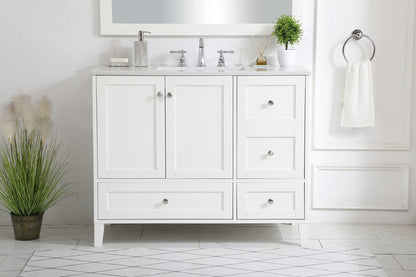 42 inch Single Bathroom Vanity in White