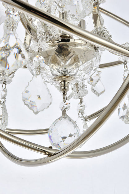 Geneva 4 light polished nickel Pendant Clear Royal Cut crystal