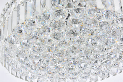 Maxime 6 light Chrome Flush Mount Clear Royal Cut Crystal