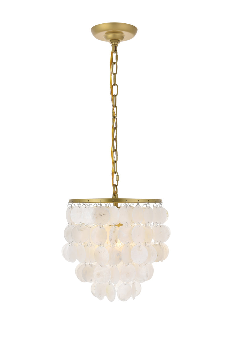Selene 1 light Brass Pendant