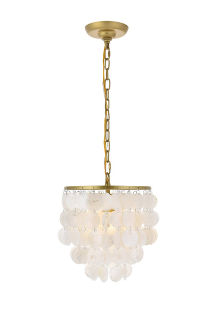 Selene 1 light Brass Pendant