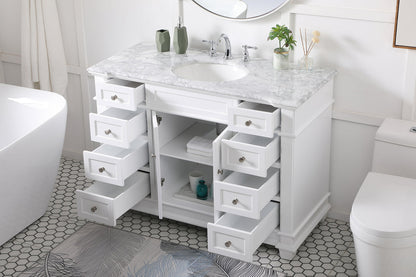 48 inch Single Bathroom Vanity set in White