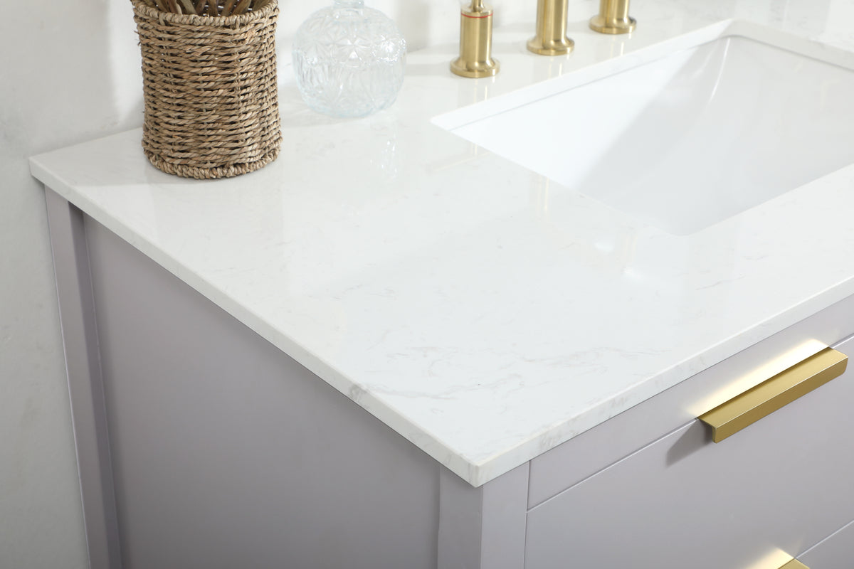 42 inch Single bathroom vanity in grey