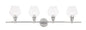 Gene 4 light Chrome and Clear glass Wall sconce