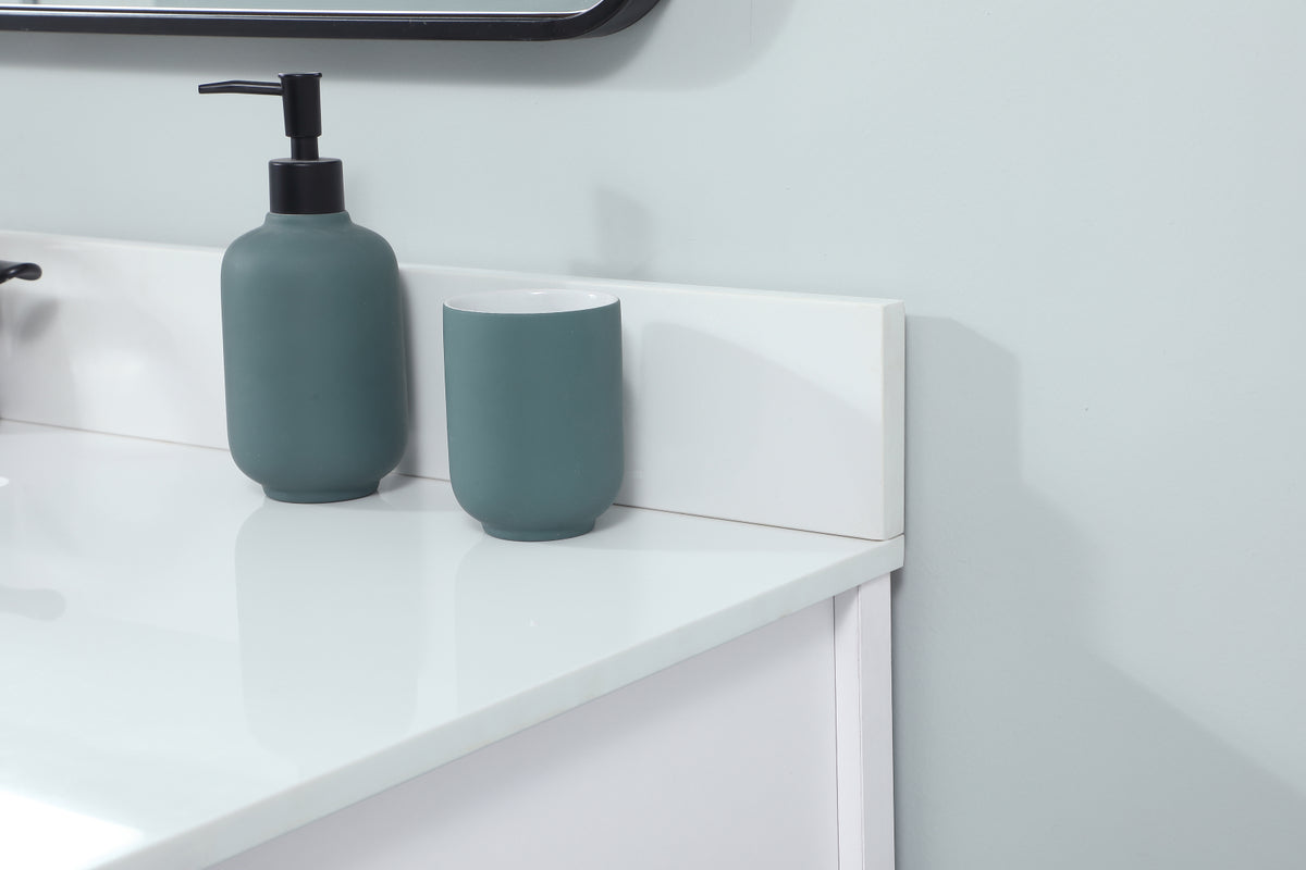 48 inch Single bathroom vanity in white with backsplash