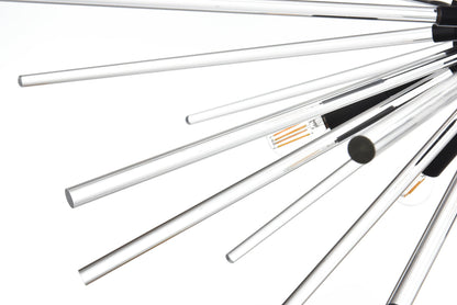 Sienna 46 inch crystal rod pendant in black