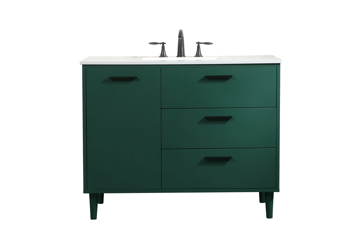 42 inch bathroom vanity in Green