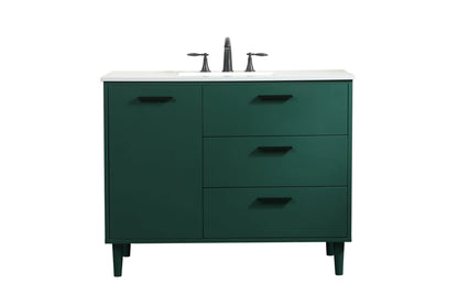 42 inch bathroom vanity in Green