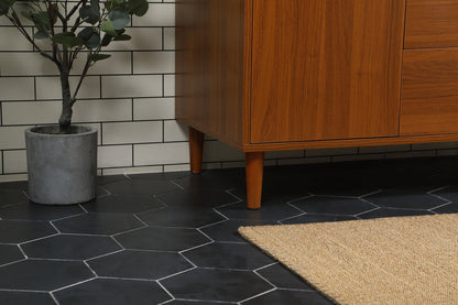 42 inch bathroom vanity in Teak with backsplash