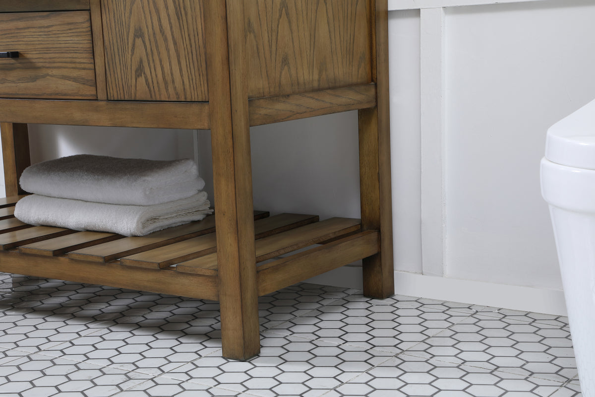 48 inch Single bathroom vanity in driftwood with backsplash