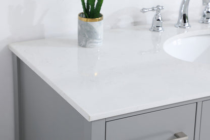 48 inch Single Bathroom Vanity in Gray with Backsplash