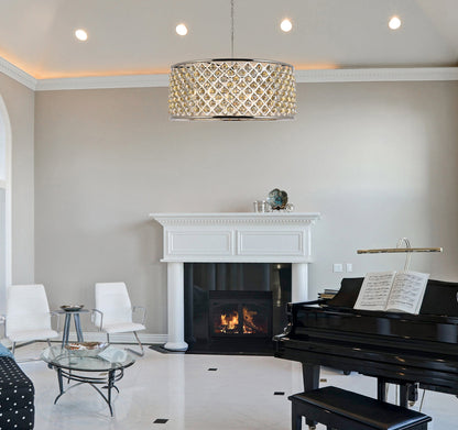 Madison 10 light polished Nickel Chandelier Golden Teak (Smoky) Royal Cut Crystal