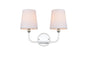 Colson 2 light Chrome and Clear Bath Sconce