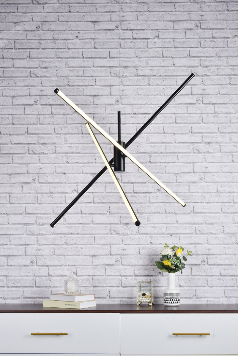 Sonya 3 Light Black Pendant