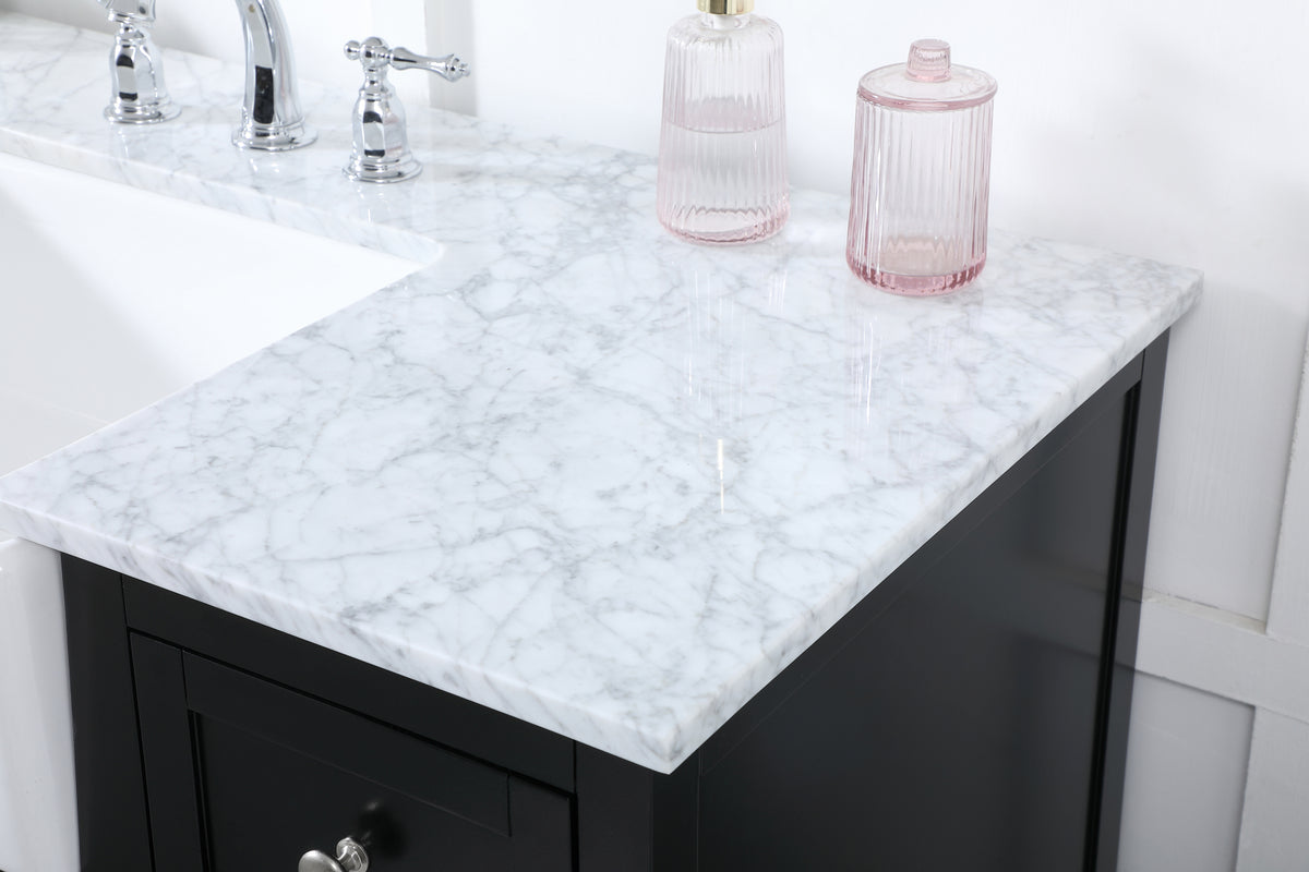 48 inch Single bathroom vanity in black