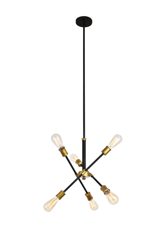 Axel 6 Lights Black Pendant