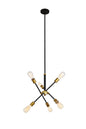 Axel 6 Lights Black Pendant