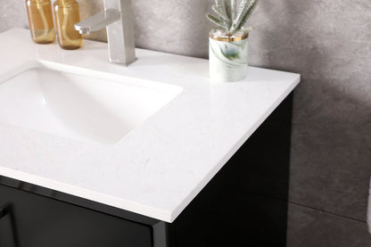 30 Inch SIngle Bathroom Vanity In Black