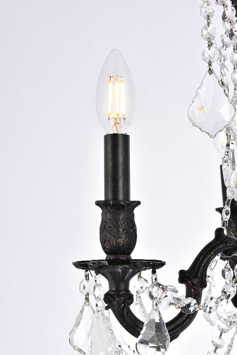 Rosalia 4 light Dark Bronze Pendant Clear Royal Cut Crystal
