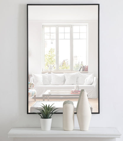 Metal frame Rectangle Mirror 28 inch Black