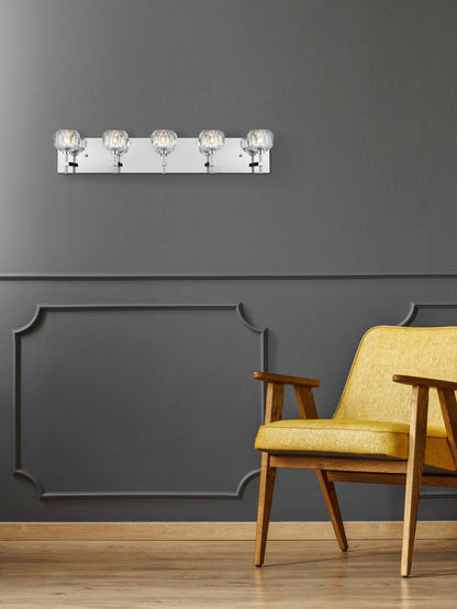 Graham 5 Light Wall Sconce in Chrome