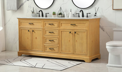 72 inch double bathroom vanity in natural wood