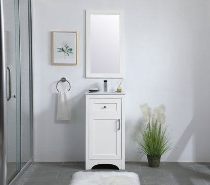 18 inch Single Bathroom Vanity in White