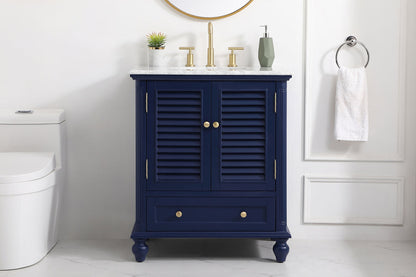 30 inch Single bathroom vanity in blue