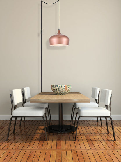 Nora 1 Light honey gold plug-in pendant