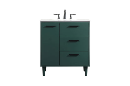 30 inch bathroom vanity in Green