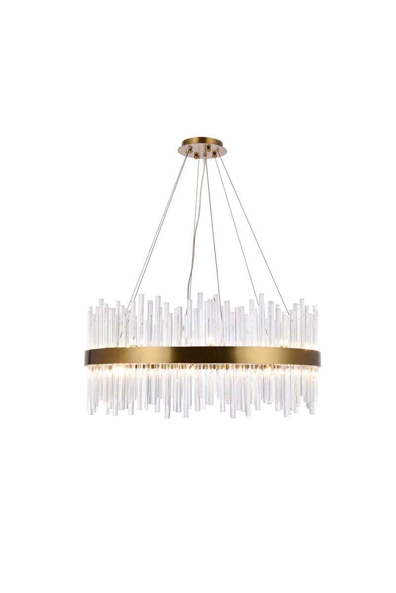 Dallas 18 light Gold Chandelier Clear Royal Cut Crystal