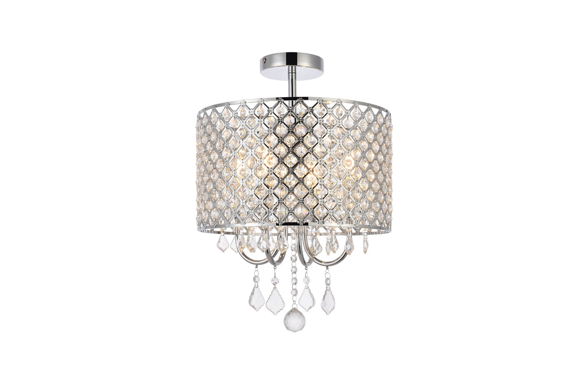 Elise 14 inch flush mount in chrome