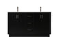 60 Inch Double Bathroom Vanity In Black