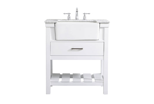 30 inch Single bathroom vanity in white
