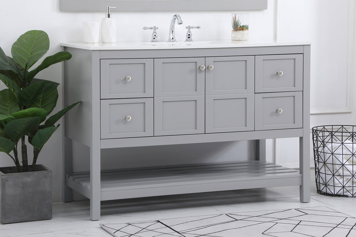 48 inch Single Bathroom Vanity in Gray