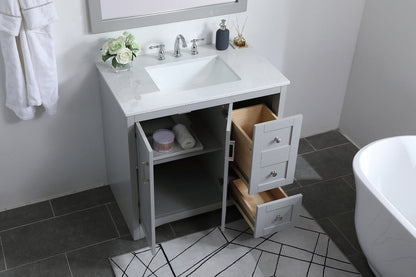 36 inch Single Bathroom Vanity in Grey