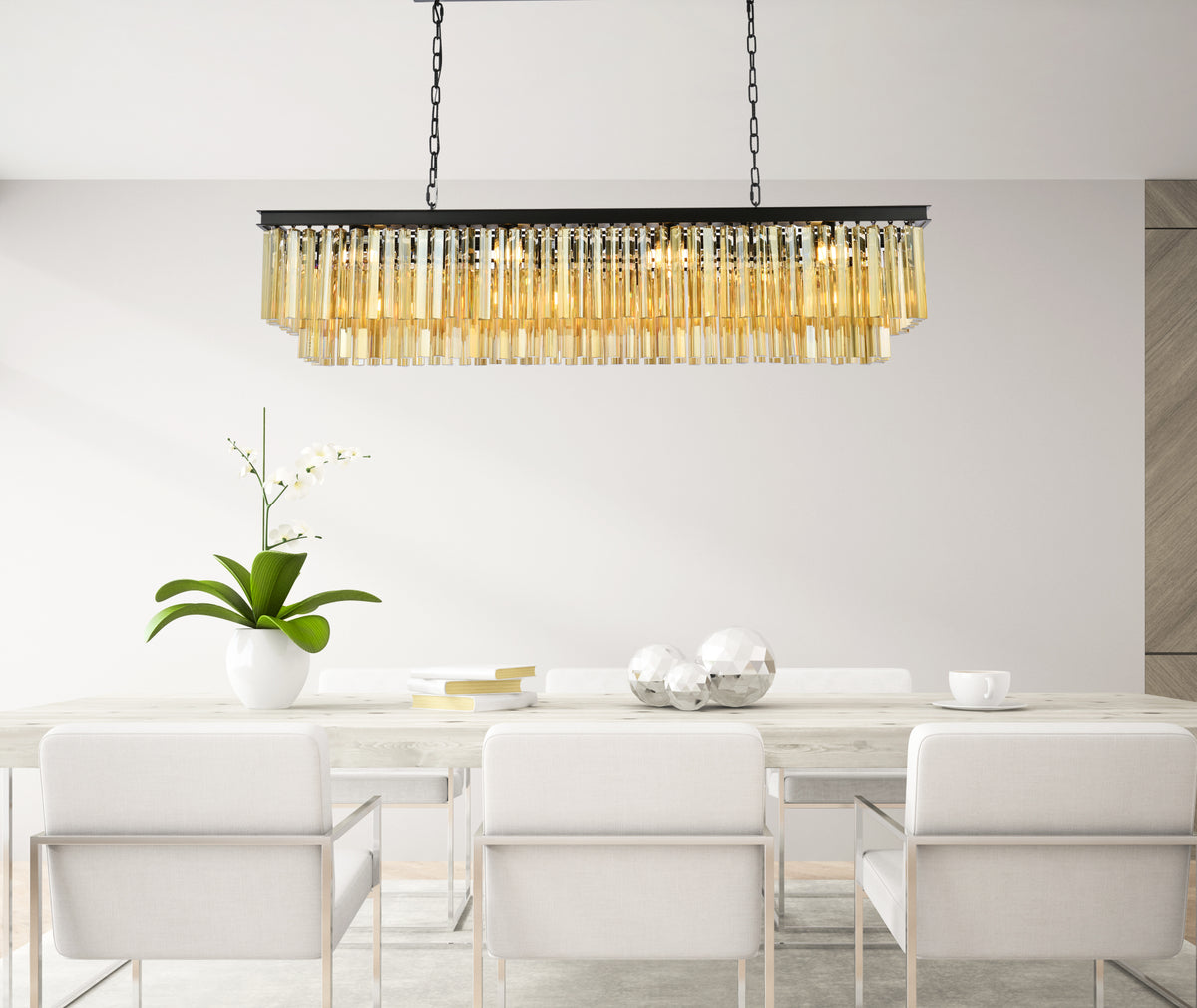 Sydney 12 light Matte Black Chandelier Golden Teak (Smoky) Royal Cut Crystal