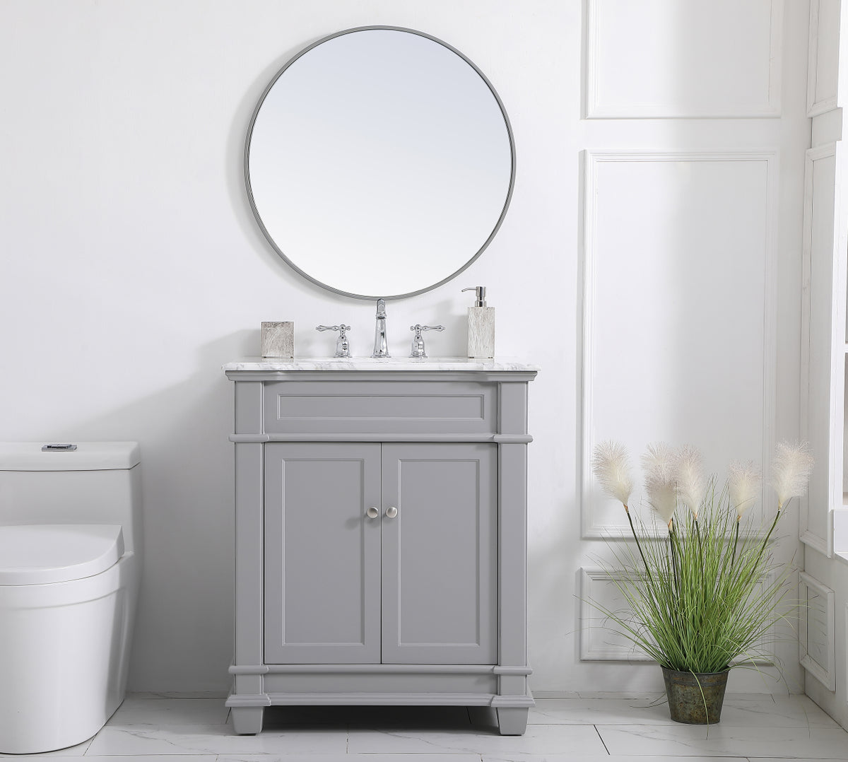 30 inch Single Bathroom Vanity set in Grey