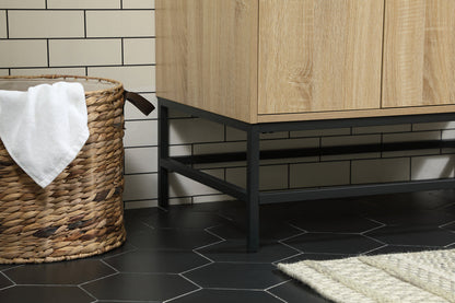 36 inch Single bathroom vanity in mango wood