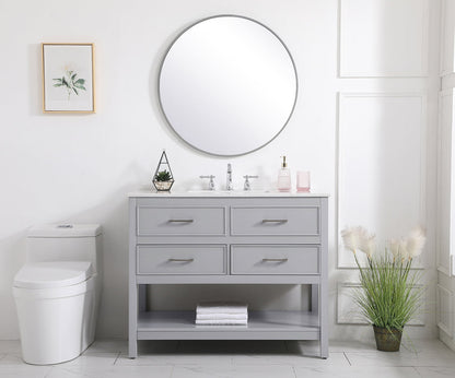 42 inch Single bathroom vanity in gray