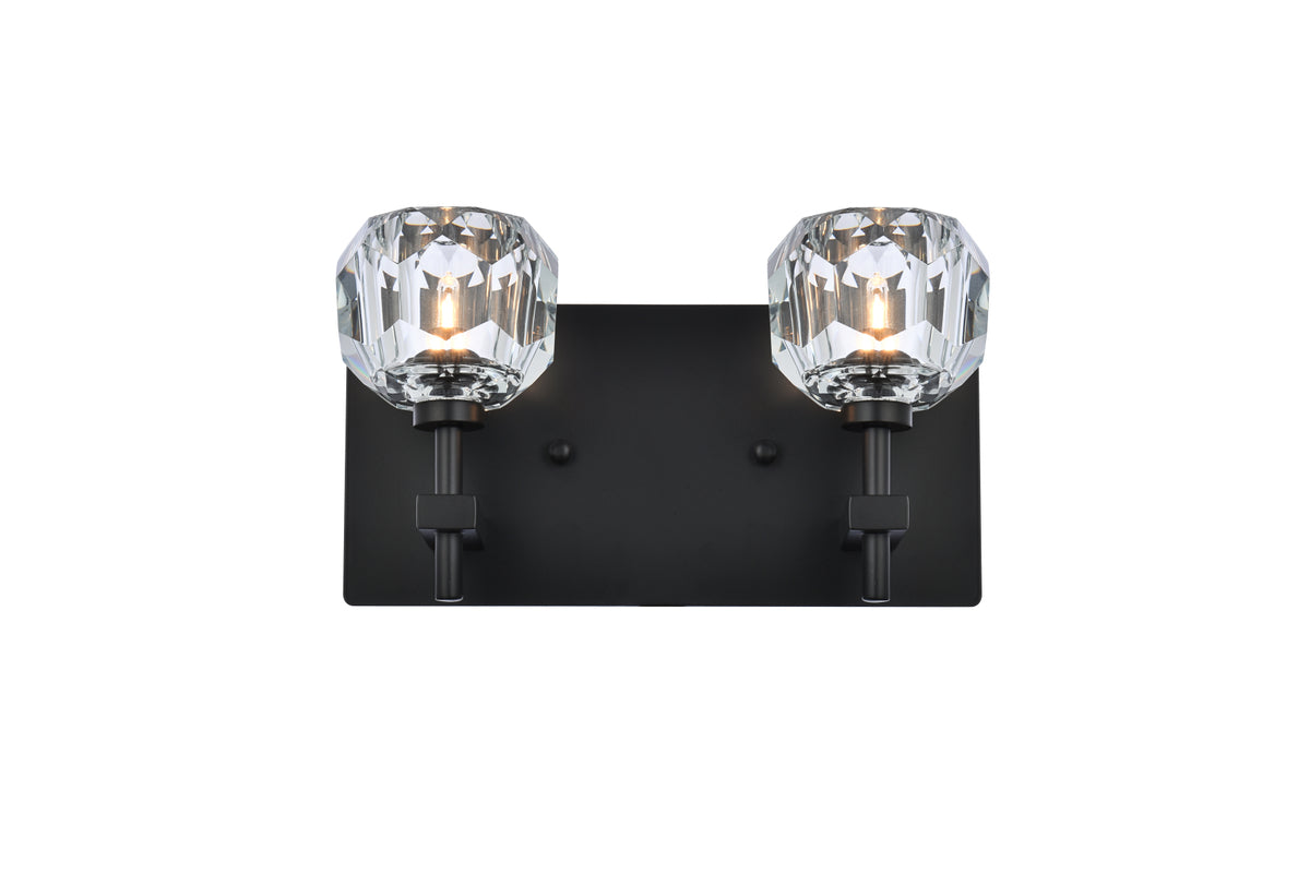 Graham 2 Light Wall Sconce in Black